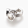 Brass Micro Pave Cubic Zirconia Fold Over Clasps LS-KK-P164-05P-3