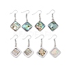 Abalone Shell/Paua Shell Dangle Earrings EJEW-F147-A12-2