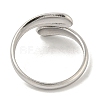 Non-Tarnish 304 Stainless Steel Plain Cuff Ring RJEW-C067-01P-3