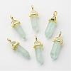 Natural Green Fluorite Pointed Pendants G-G902-A01-2