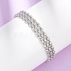 304 Stainless Steel Beads Multi-strand Bracelets BJEW-K287-01P-1