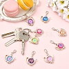 10Pcs Handmade Polymer Clay & Alloy Pendant Decoraions HJEW-YW00183-4
