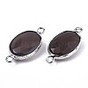 Natural Grey Agate Links/Connectors G-T131-102-15-3