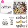 200Pcs 10 Colors Brass Rhinestone Spacer Beads RB-SP001-08A-2