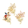 Rack Plating Real 18K Gold Plated Brass Pendants KK-B077-19G-1