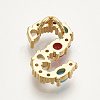 Brass Micro Pave Cubic Zirconia Pendants ZIRC-S061-64S-2