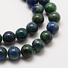 Natural Chrysocolla and Lapis Lazuli Beads Strands G-P281-03-6mm-3
