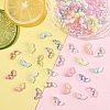 60Pcs 2 Styles Transparent & Opaque UV Plating Acrylic Beads PACR-YW0001-30-5