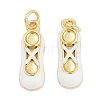 Brass Enamel Pendants KK-G522-50G-01B-1