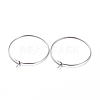 316 Surgical Stainless Steel Hoop Earring Findings STAS-J025-01C-P-1
