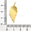 Brass Micro Pave Clear Cubic Zirconia Enamel Leaf Connector Charms KK-V011-25G-F-3