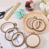 6Pcs 2 Styles Plastic Cross Stitch Embroidery Hoops DIY-CP0012-39-3