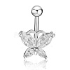 Clear Cubic Zirconia Belly Button Rings WG9960A-13-1