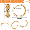 1 Pair Brass Clear Cubic Zirconia Star Hoop Earrings EJEW-BBC0002-13-2