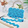 10 Yard Polyester Wavy Fringe Trim Ribbon SRIB-GF0001-38C-4