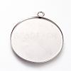 201 Stainless Steel Pendant Cabochon Settings STAS-T004-014-1