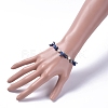Natural Lapis Lazuli Chip Beaded Bracelets BJEW-JB04933-04-4