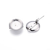 304 Stainless Steel Brooch Cabochon Settings STAS-E547-08G-P-1