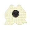 Cat Shape with Peach Enamel Pins JEWB-I052-02G-04-2