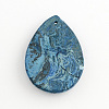 Natural Blue Crazy Agate Pendants G-S139-11-3