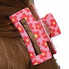 Flower Pattern PVC Plastic Claw Hair Clips PW-WG97083-04-2
