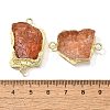 Raw Rough Natural Dyed Quartz Crystal Links Connector Charms G-K189-04LG-08-3