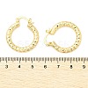 Brass Two Tone Hoop Earrings EJEW-B117-06C-G-5
