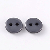 2-Hole Flat Round Resin Sewing Buttons for Costume Design BUTT-E119-36L-01-2