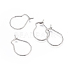 Tarnish Resistant 304 Stainless Steel Hoop Earrings Findings STAS-H436-02P-1