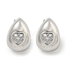Brass Micro Pave Cubic Zirconia Stud Earrings for Women EJEW-E312-01E-P-1