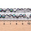 Electroplated Crackle Glass Beads Strands EGLA-N014-6mm-06-4