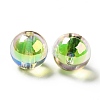 Two Tone UV Plating Rainbow Iridescent Acrylic Beads TACR-D010-03A-05-3