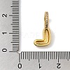 Brass Micro Pave Cubic Zirconia Pendants KK-K345-13L-G-3
