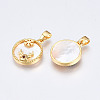 Brass Micro Pave Cubic Zirconia Pendants KK-Q277-020-NF-3