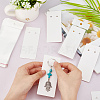 240Pcs 2 Style Rectangle Blank Paper Keyring Display Card DIY-GA0003-14-3