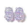 UV Plating Rainbow Iridescent Acrylic Beads PACR-M002-12B-2