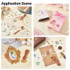 Brass Wax Seal Stamps with Wood Handle AJEW-WH0412-0229-6