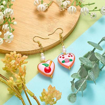 8Pcs 2 Colors Painted Glass Beads Enamel Beads LAMP-SZ0001-84-1