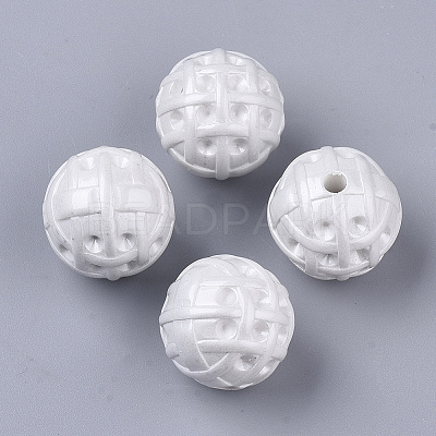 Spray Painted Opaque Acrylic Bead Rhinestone Settings MACR-T035-010E-1