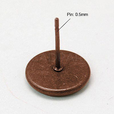 Brass Stud Earring Settings KK-I001-R-NF-1