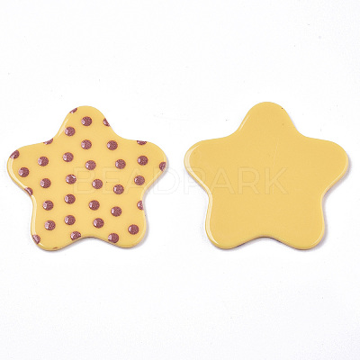 Opaque Printed Acrylic Cabochons MACR-N011-002-C03-1