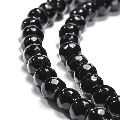 Black Stone Beads Strands X-G-I087-6mm-1