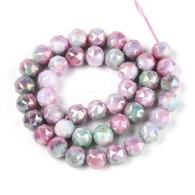 Anti-Tarnish Electroplate Glass Beads Strands GLAA-N010-10mm-09-1