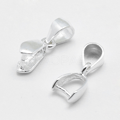 Anti-Tarnish Rhodium Plated 925 Sterling Silver Pendant Bails STER-E050-10P-1
