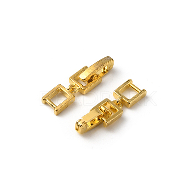 Brass Fold Over Clasps KK-WH0046-51G-1
