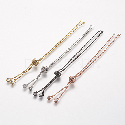 Rack Plating Brass Chain Bracelet Making KK-A142-017-1