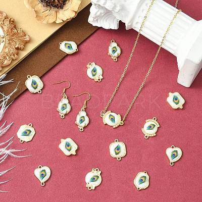24Pcs 8 Styles Alloy & Resin Connector Charms RESI-CJ0004-97-1