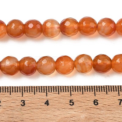 Dyed & Heated Natural Agate Beads Strands G-P539-D01-10-1