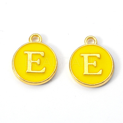 Golden Plated Alloy Enamel Charms X-ENAM-S118-09E-1