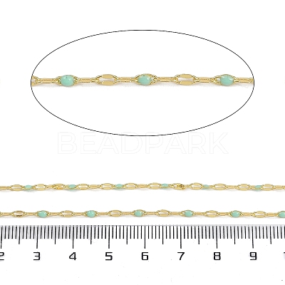 Rack Plating Brass Dapped Chains AJEW-Q153-02G-11-1